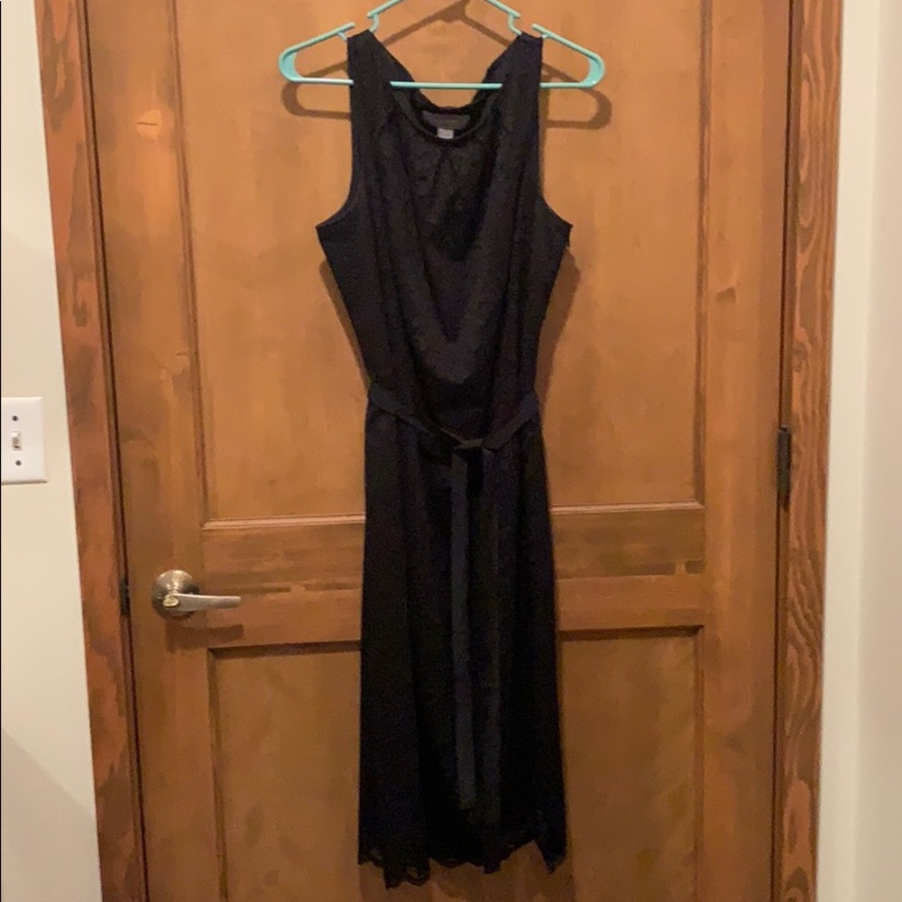Black lace cocktail dress
